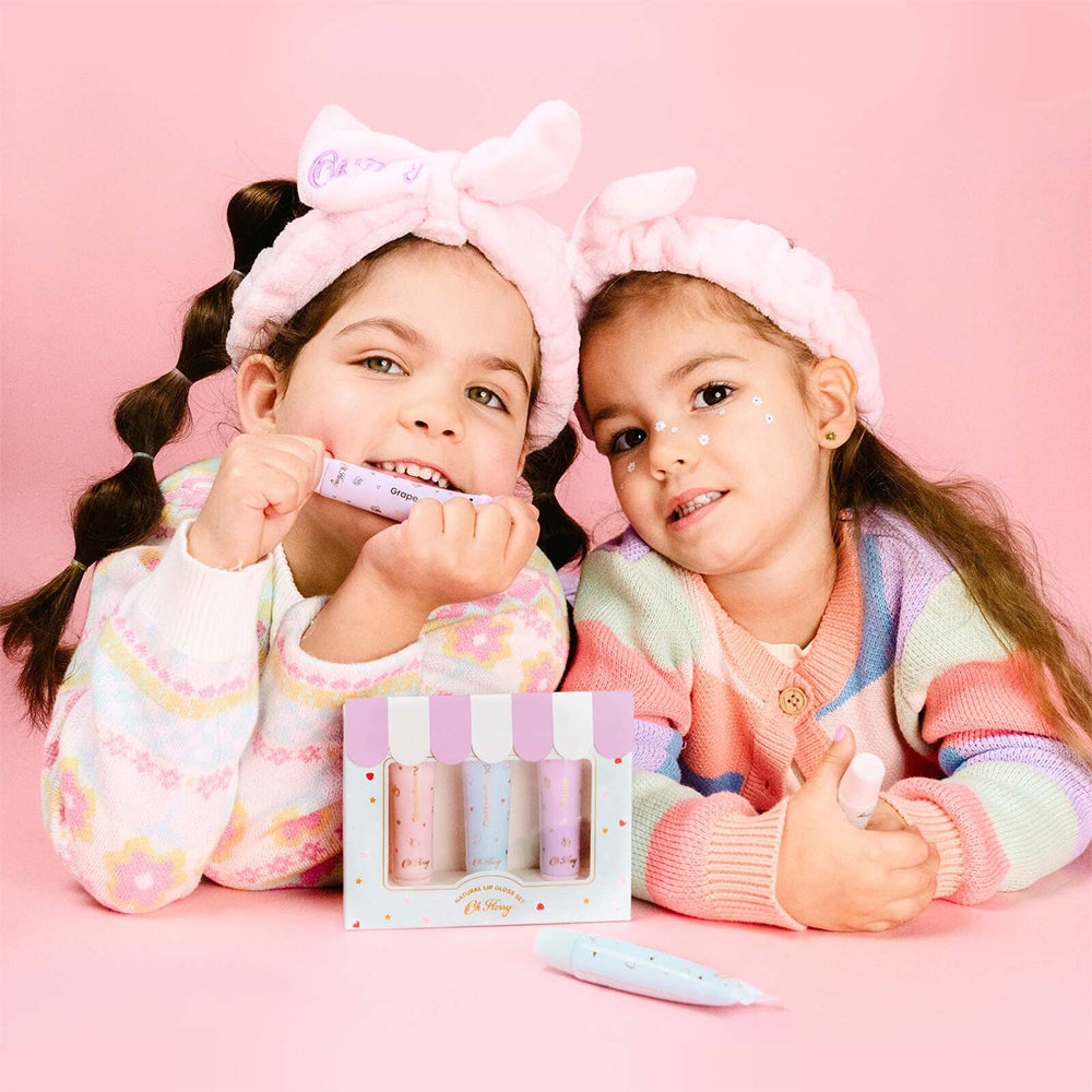 3pc Oh Flossy Natural Glassy Lip Gloss/Glaze Set 3y+