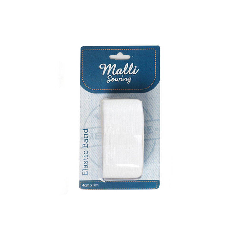 6PK Malli Braided Flat Elastic Band Tape 4cm x 3m - Assorted