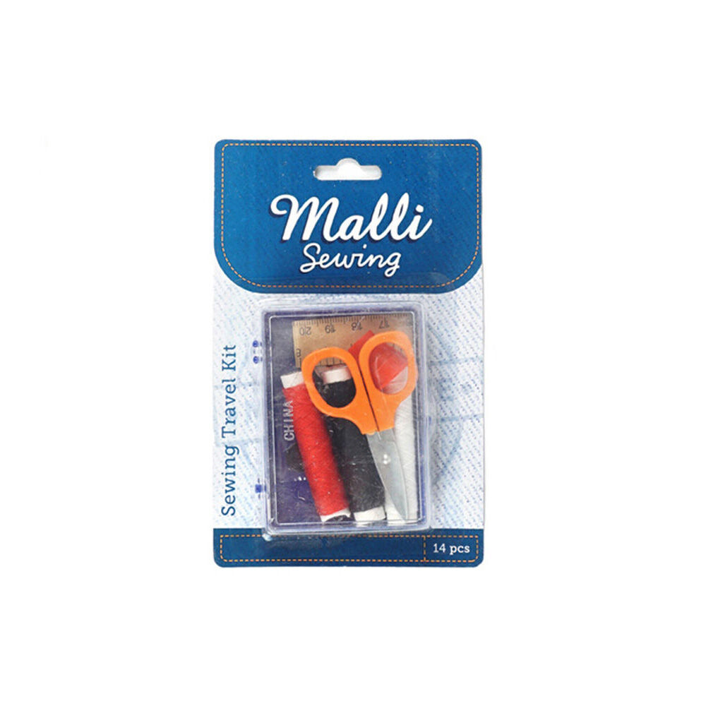 6x 14pc Malli Sewing Portable Mini Sewing Repair Travel Kit