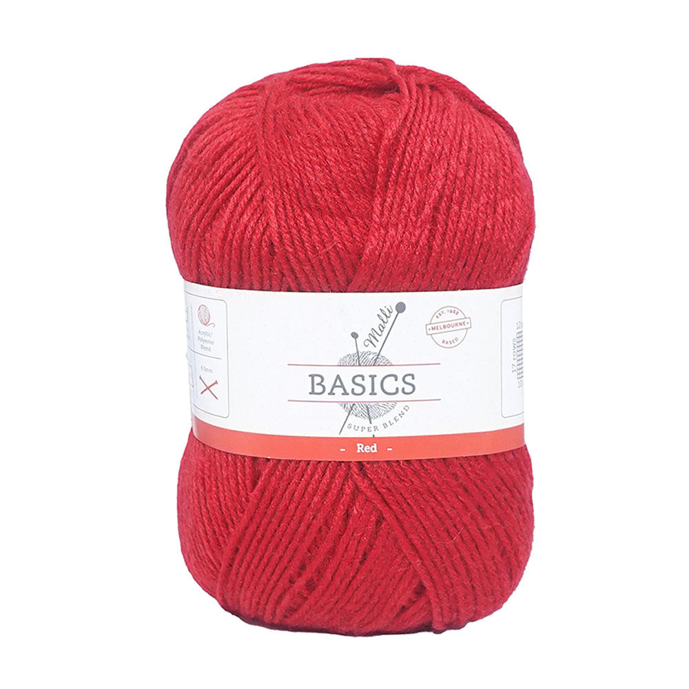 10x Malli Blend Basic 100g Acrylic/Poly Yarn Knitting/Crochet Craft Red