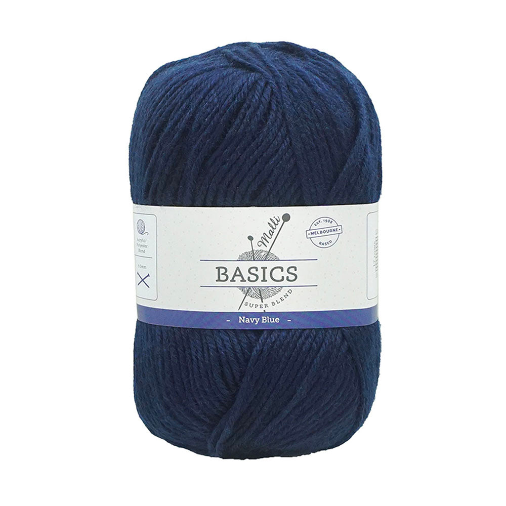 10x Malli Blend Basic 100g Acrylic/Poly Yarn Knitting/Crochet Navy Blue