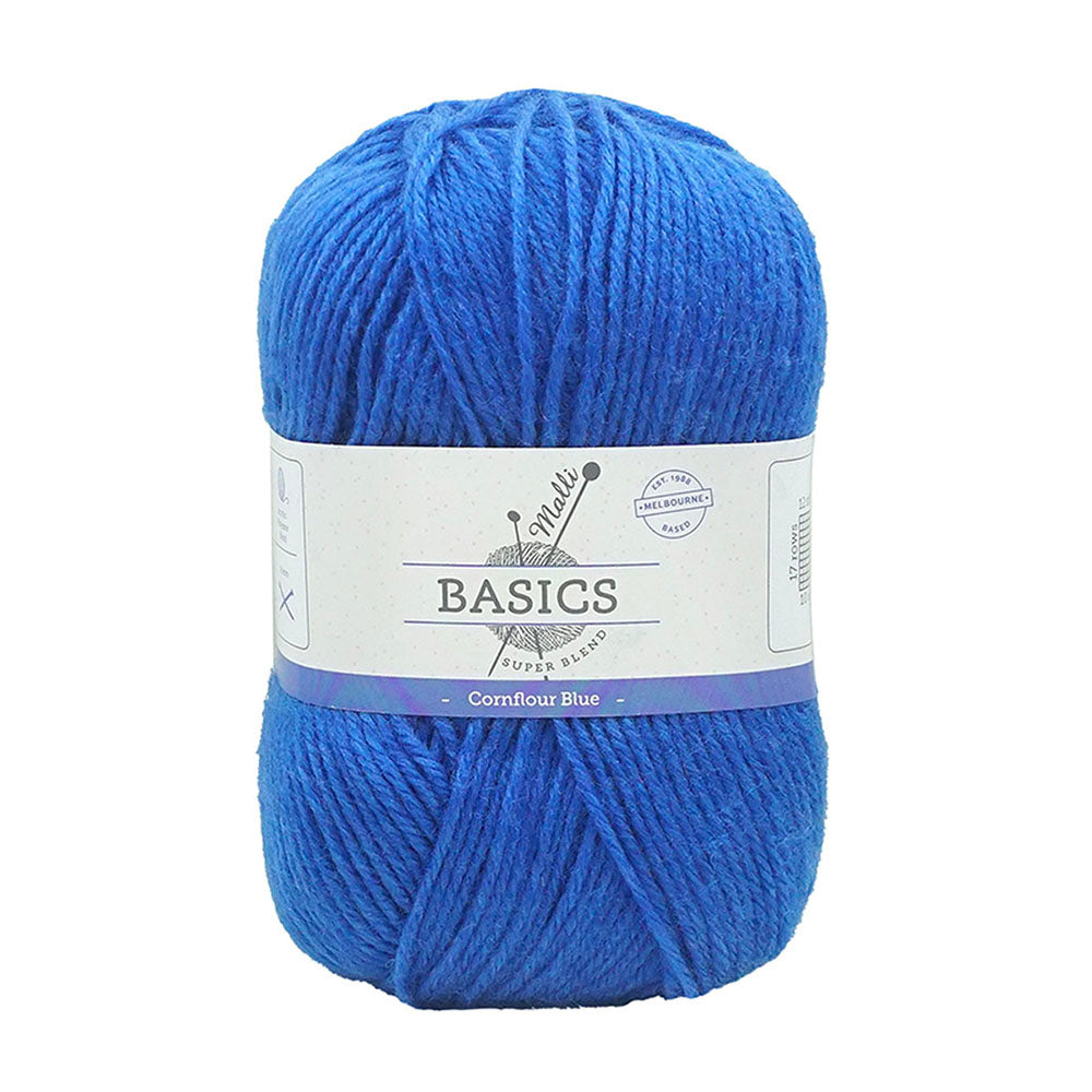 10x Malli Blend Basic 100g Acrylic/Poly Yarn Knitting Cornflour Blue