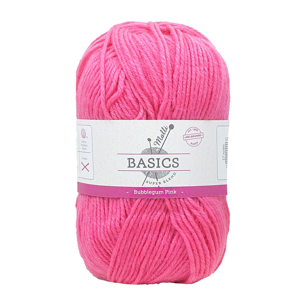 10x Malli Super Blend Basic 100g Acrylic/Poly Yarn Knitting Bubblegum Pink