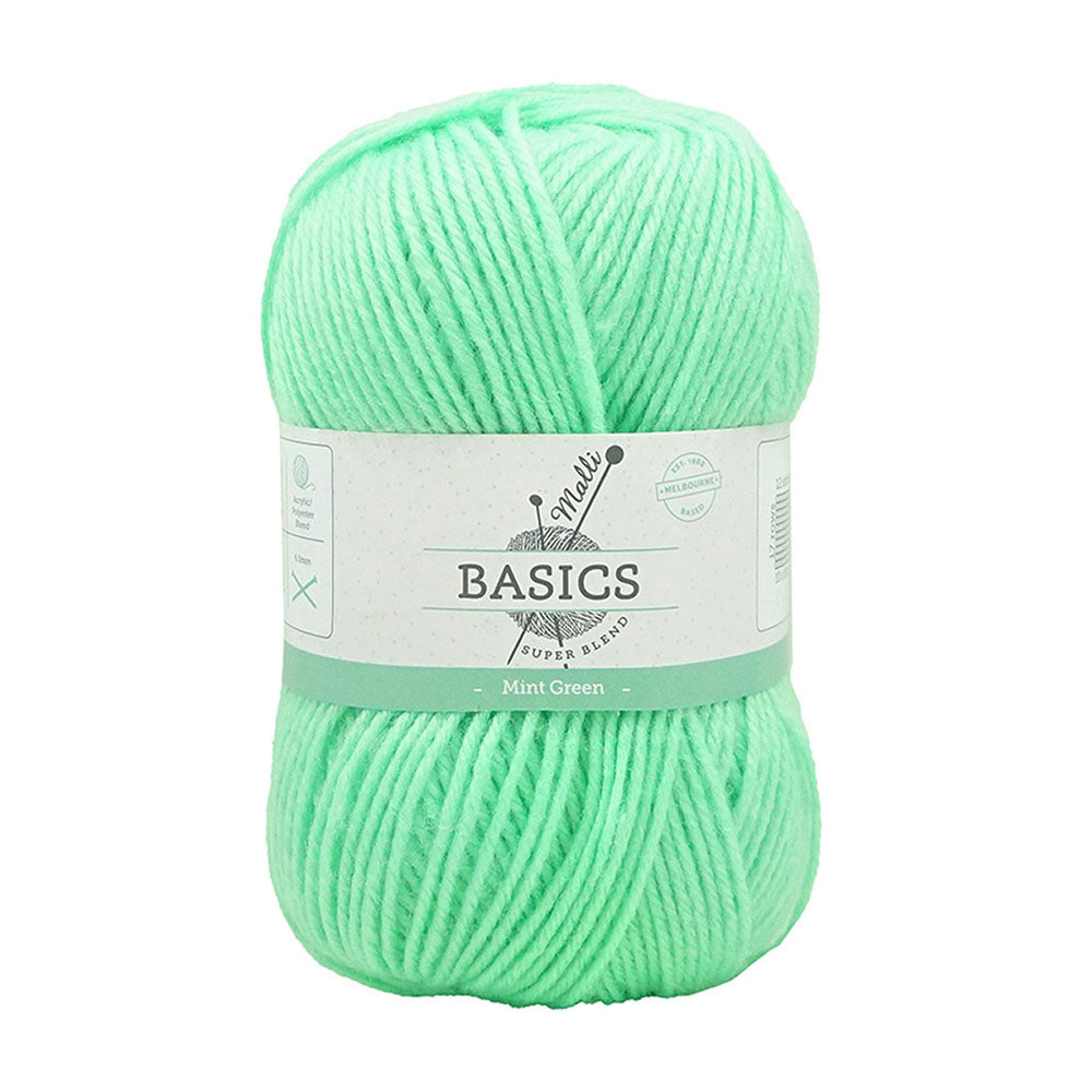 10x Malli Blend Basic 100g Acrylic/Poly Yarn Knitting/Crochet Mint Green