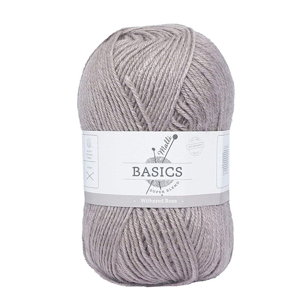 10x Malli Blend Basic 100g Acrylic/Poly Yarn Knitting Craft Withered Rose