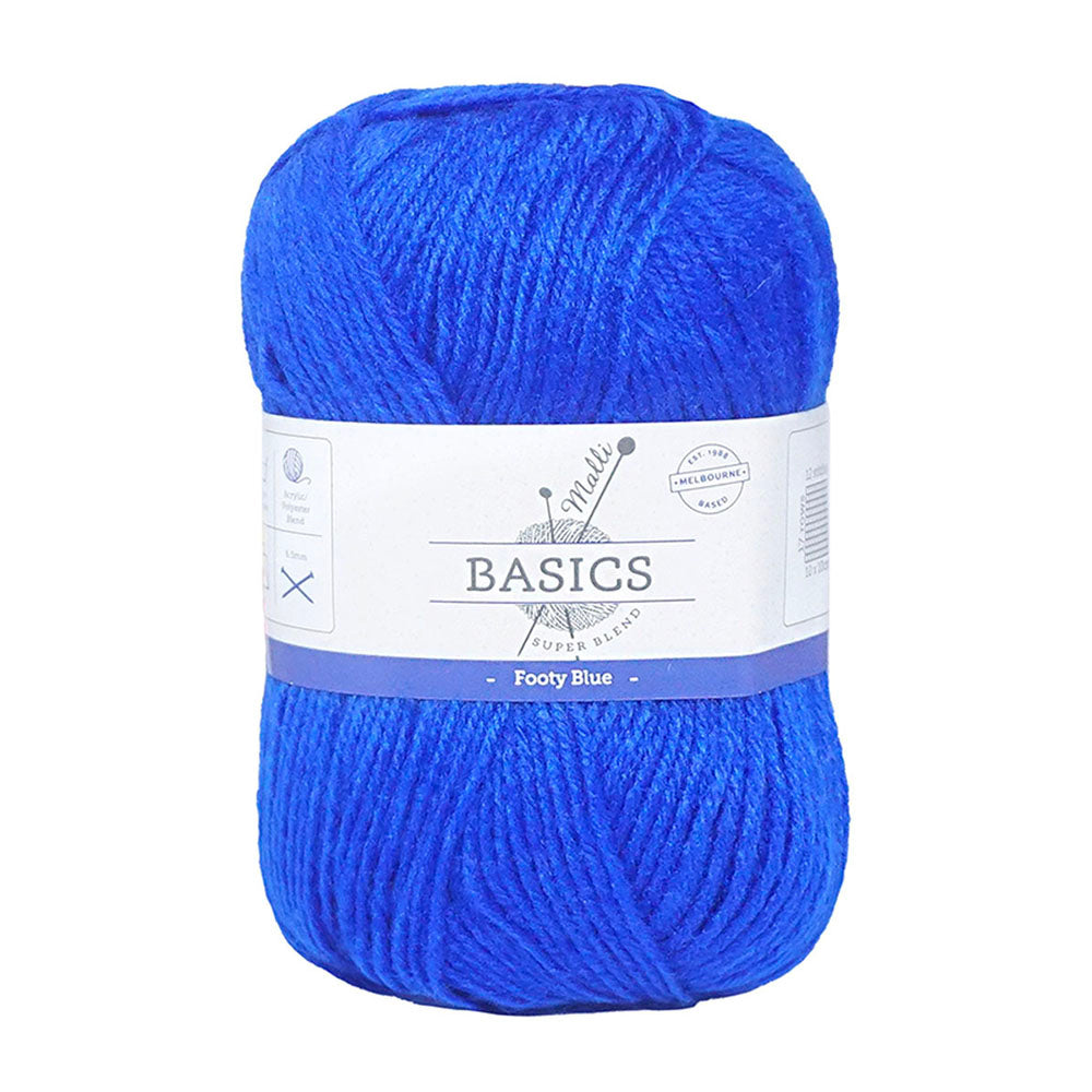 10x Malli Blend Basic 100g Acrylic/Poly Yarn Knitting/Crochet Footy Blue
