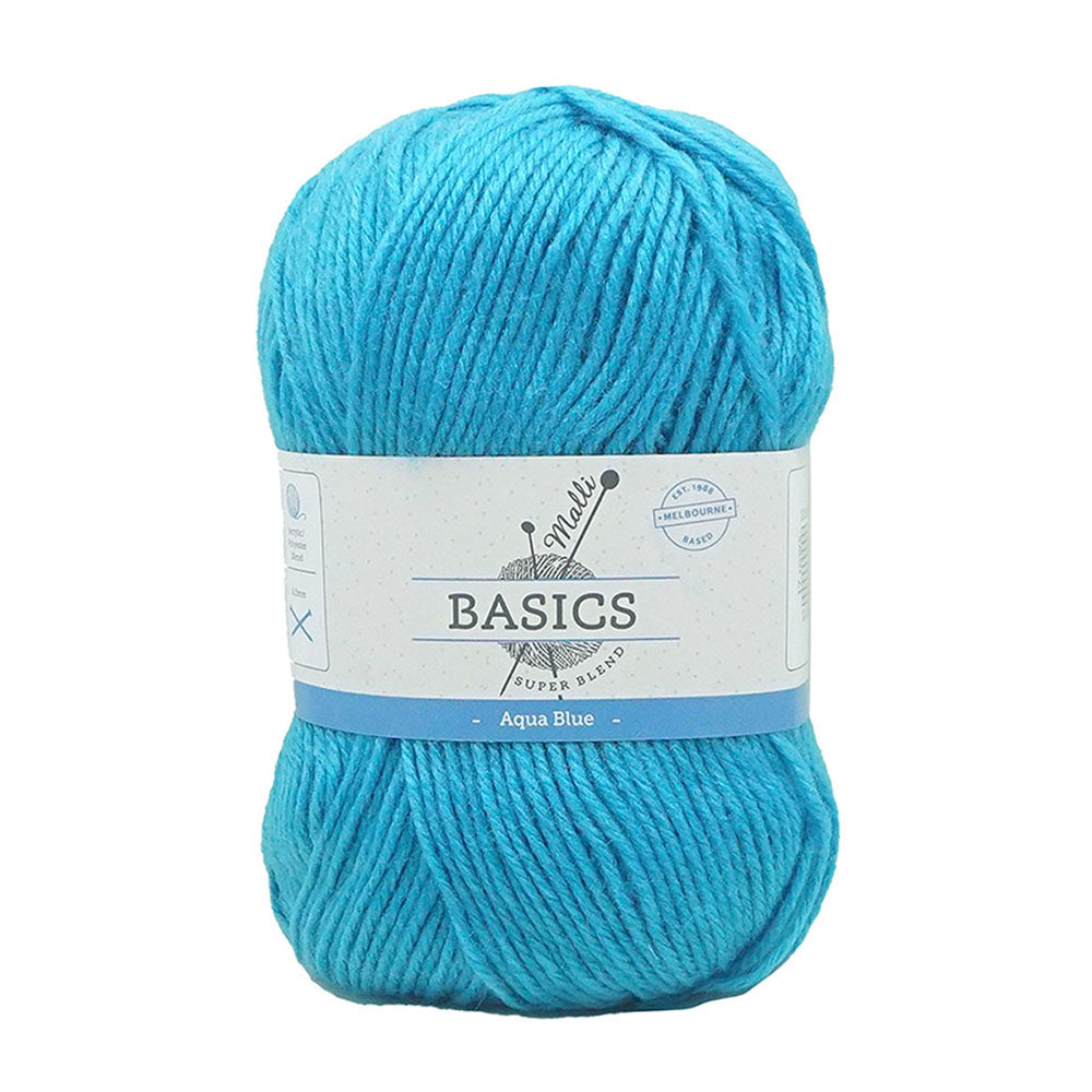 10x Malli Blend Basic 100g Acrylic/Poly Yarn Knitting/Crochet Aqua Blue