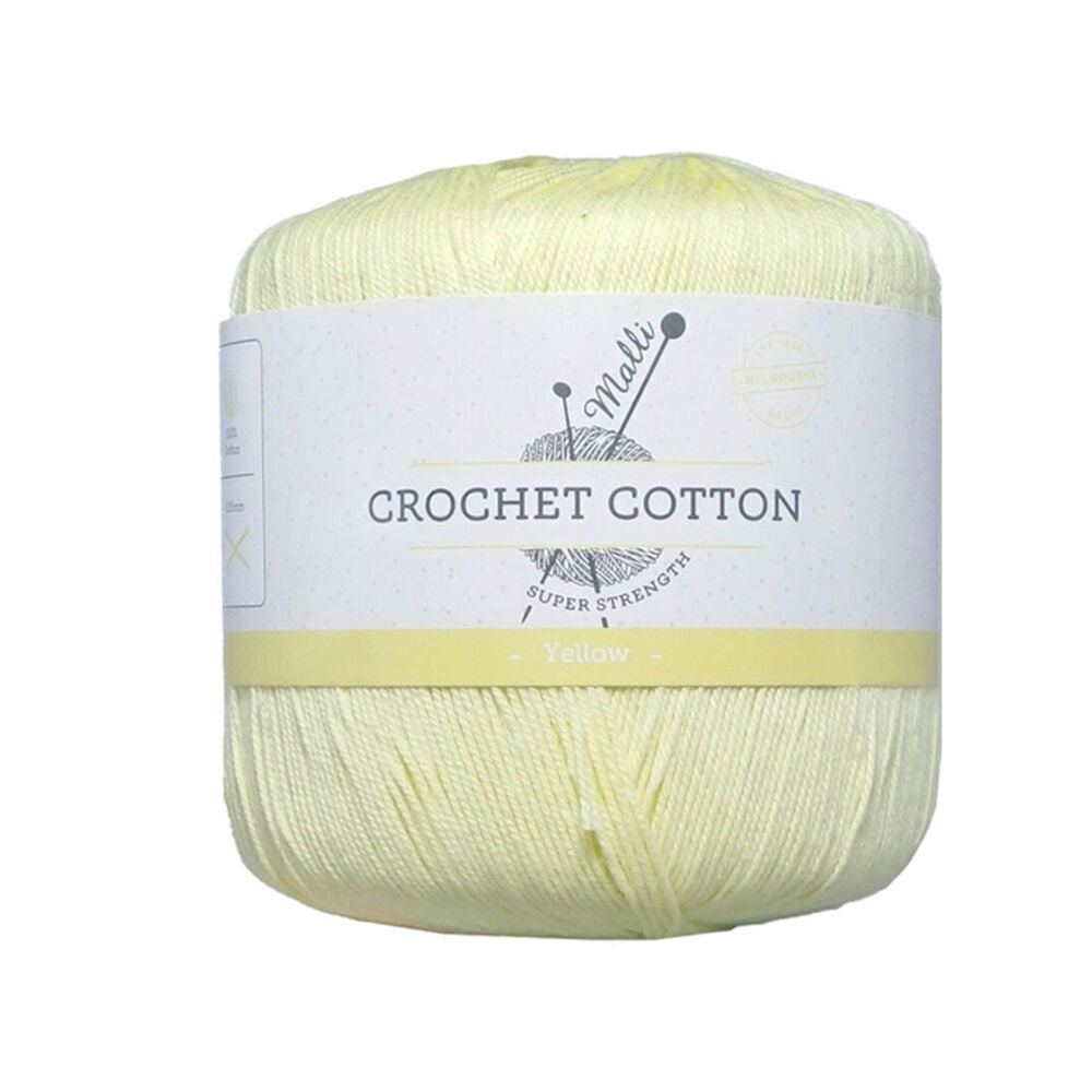10PK Malli Super Strength 100% Cotton Crochet Knitting Yarn 3ply 50g Yellow