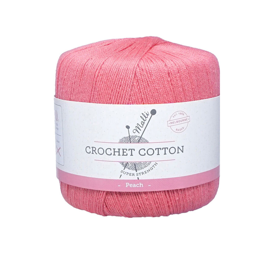 10PK Malli Super Strength 100% Cotton Crochet Knitting Yarn 3ply 50g Peach