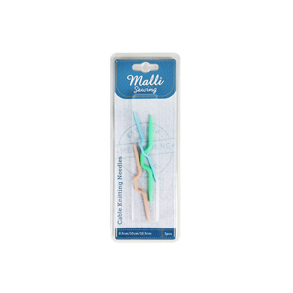 12x 3pc Malli Cable Knitting Needles Cable Stitch Holder - Assorted