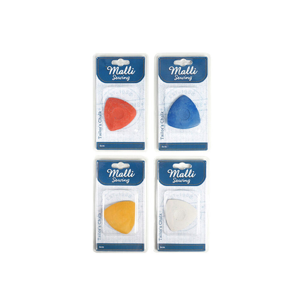 6PK Malli Tailors Chalk Fabric Marking Tool 6cm - Assorted