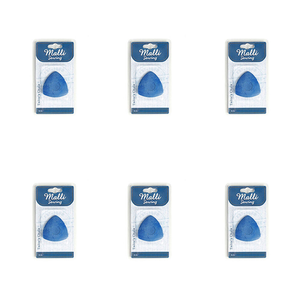 6PK Malli Tailors Chalk Fabric Marking Tool 6cm - Assorted