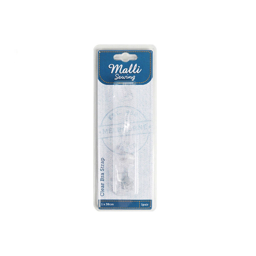 6PK Malli Sewing 1-Pair Adjustable Plastic Clear Bra Straps 121x38cm