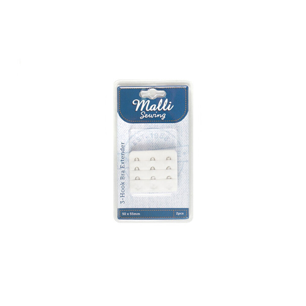 6x 2pc Malli 3-Hook  Adjustable Bra Extender 1250x55mm Assorted