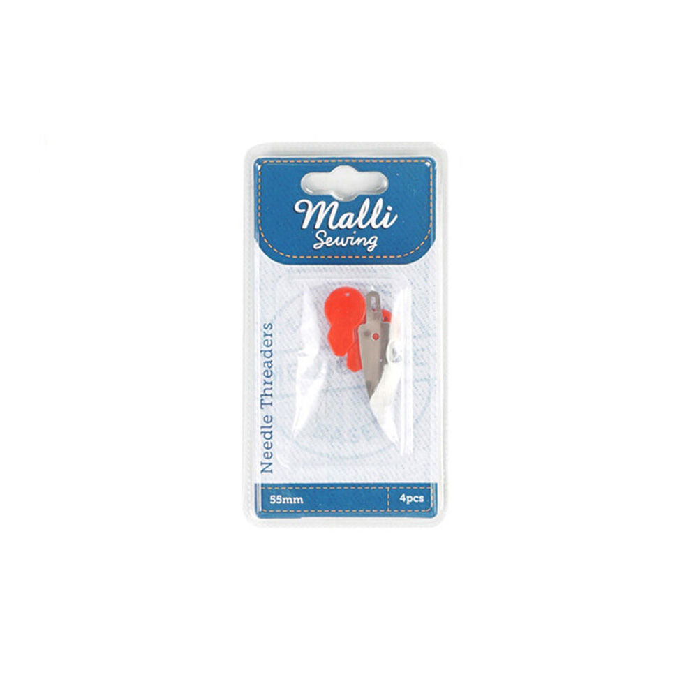 12x 4pc Malli Sewing Metal Needle Threaders 55cm - Assorted