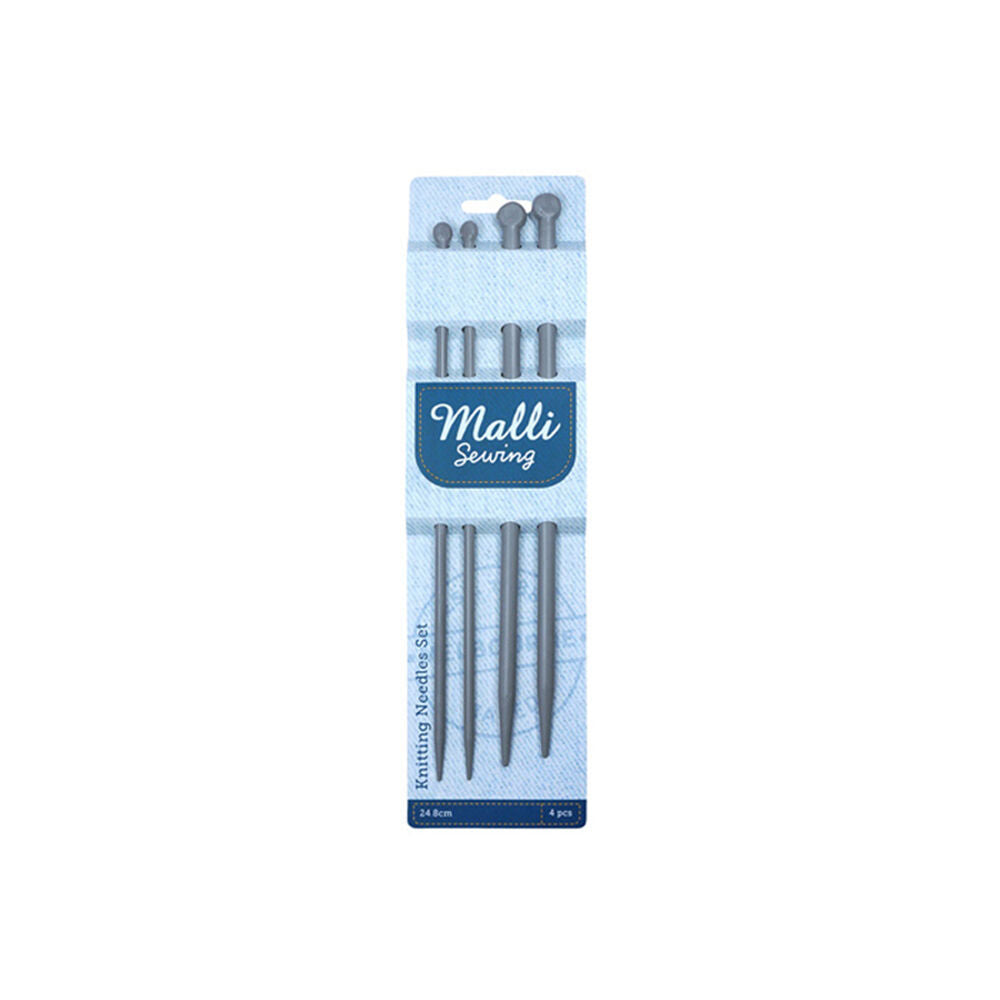 6x 2pc Malli Knitting Needles Set Yarn Crafting Tool 5 & 8mm - Grey