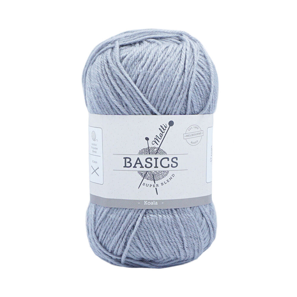 10PK Malli Super Blend Basic Crochet Knitting Yarn 8ply 100g 16x9cm Koala