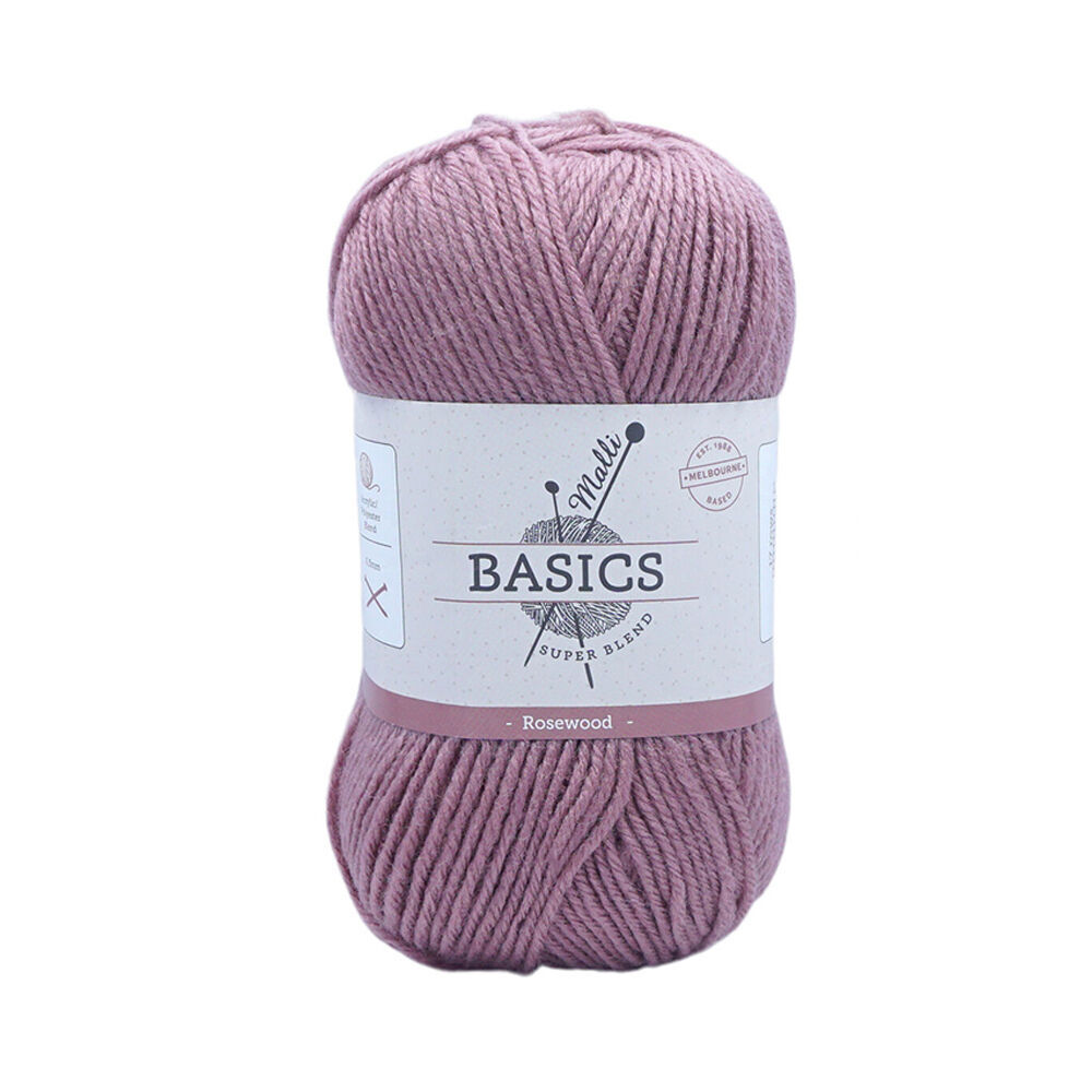 10PK Malli Super Blend Basic Crochet Knitting Yarn 8ply 100g 16x9cm Rosewood