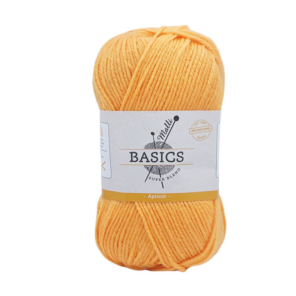 10PK Malli Super Blend Basic Crochet Knitting Yarn 8ply 100g 16x9cm Apricot