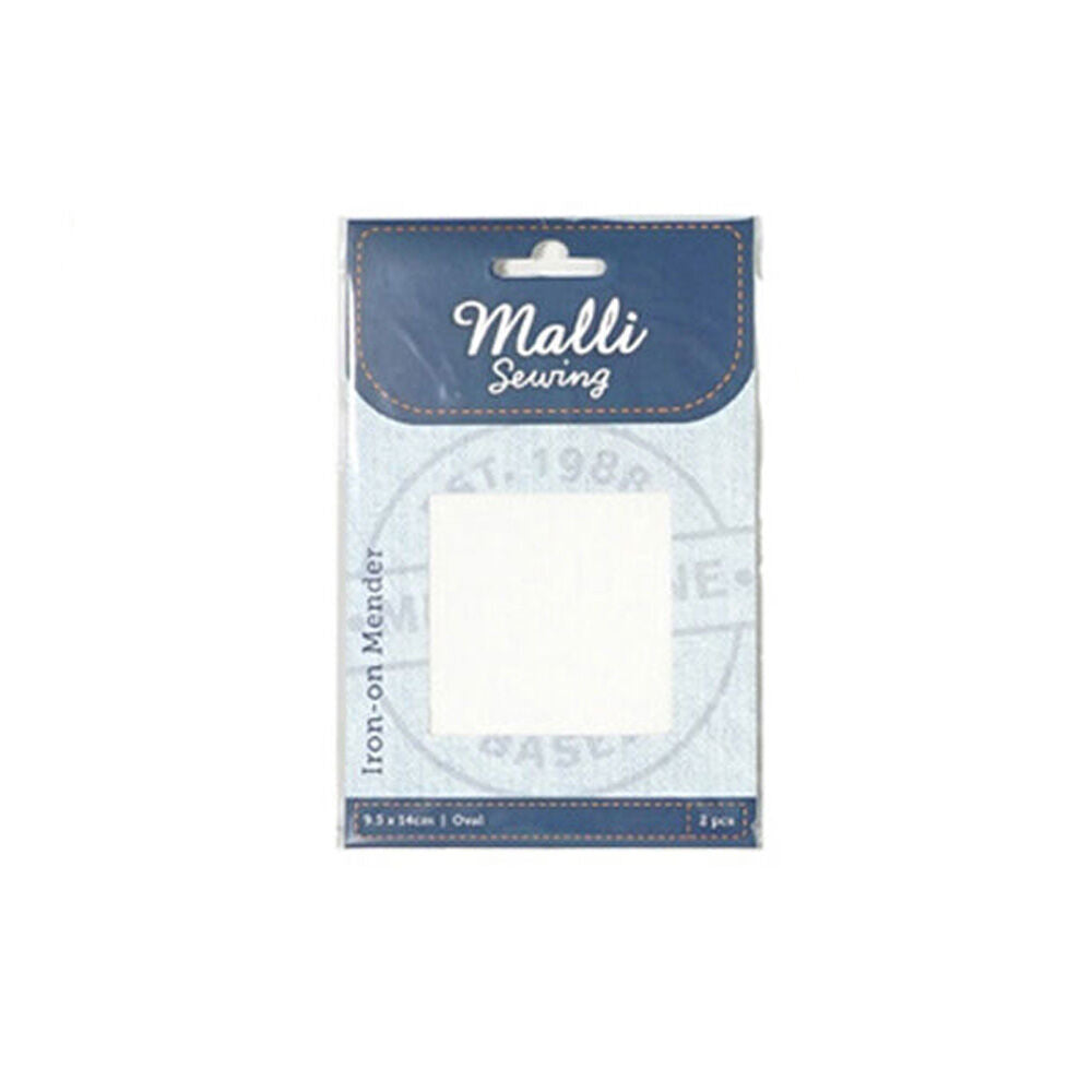 12PK Malli Sewing  Iron-On Mender Fabric Patch Black/White Asstd