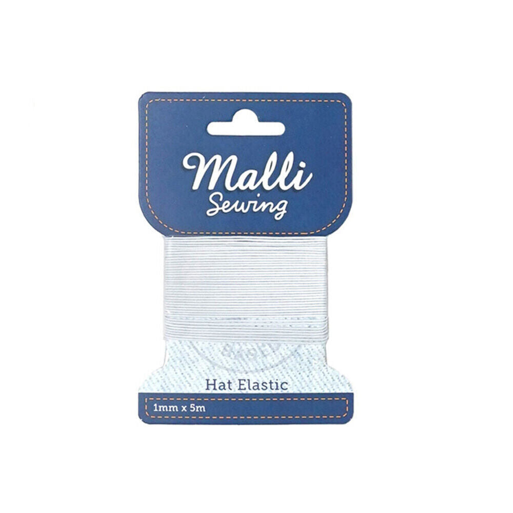 12PK Malli Sewing Round Hat Polyester/Latex Elastic Cord/String 1mm x 5M Asstd