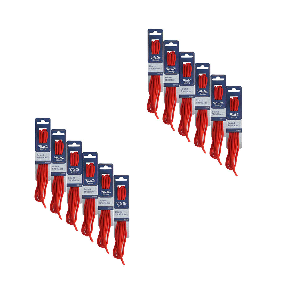 12PK Malli Sewing Round Replacement Shoelaces 120cm - Assorted