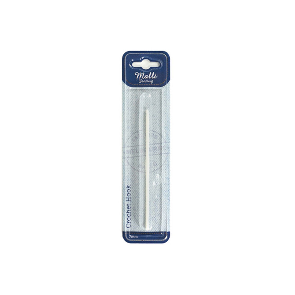 6PK Malli Plastic Crochet Hook/Needle Yarn Crafting Tool 3mm - White