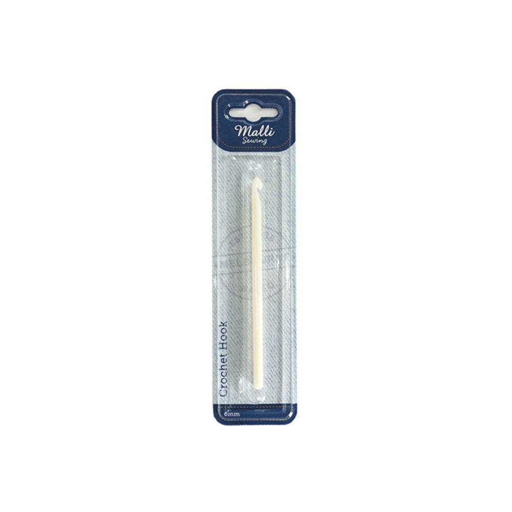 6PK Malli Plastic Crochet Hook/Needle Yarn Crafting Tool 6mm - White