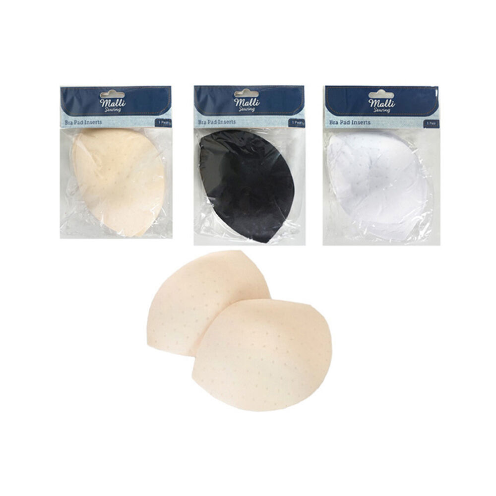 6PK Malli Sewing Sponge Bra Pad Inserts Semi Round - Assorted