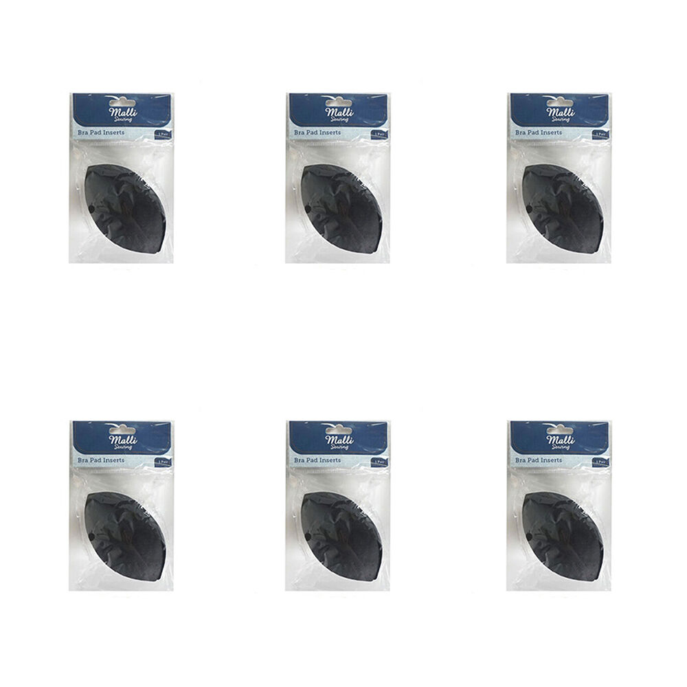 6PK Malli Sewing Sponge Push Up Bra Pad Bust Lift Inserts - Assorted