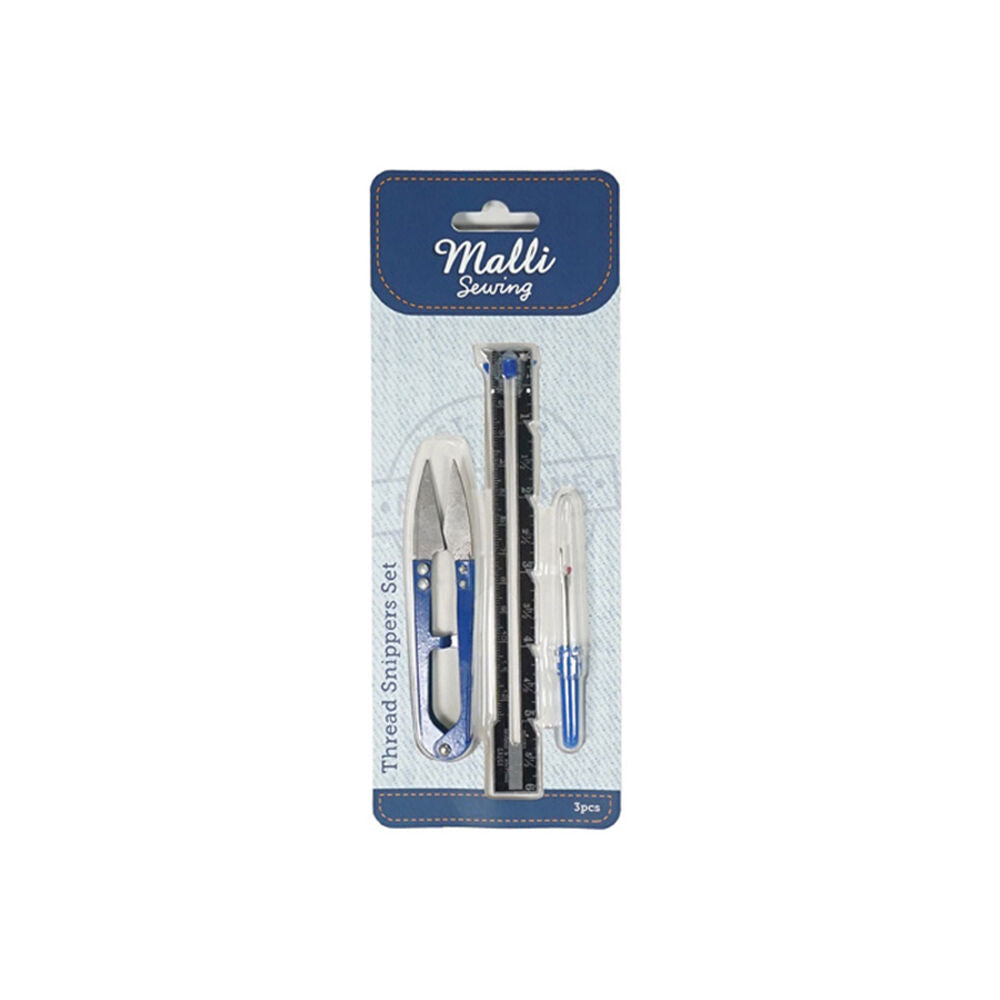 12x 3pc Malli Sewing Metal/Plastic Sewing Thread Cutter Snippers/Scisssors