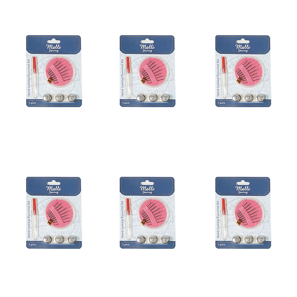 6PK Malli Sewing Metal/Plastic Hand Sewing Essential Kit