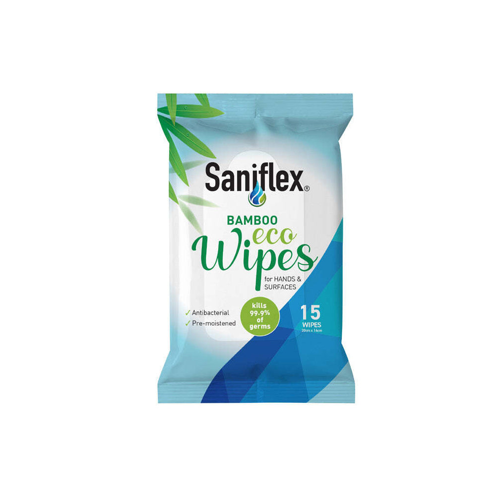360pc Saniflex Bamboo Eco Hand Wipes Home cleaning