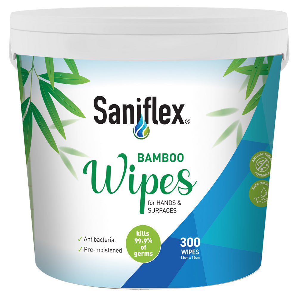 600pc Saniflex Bamboo Surface Wipes Bucket Home cleaning