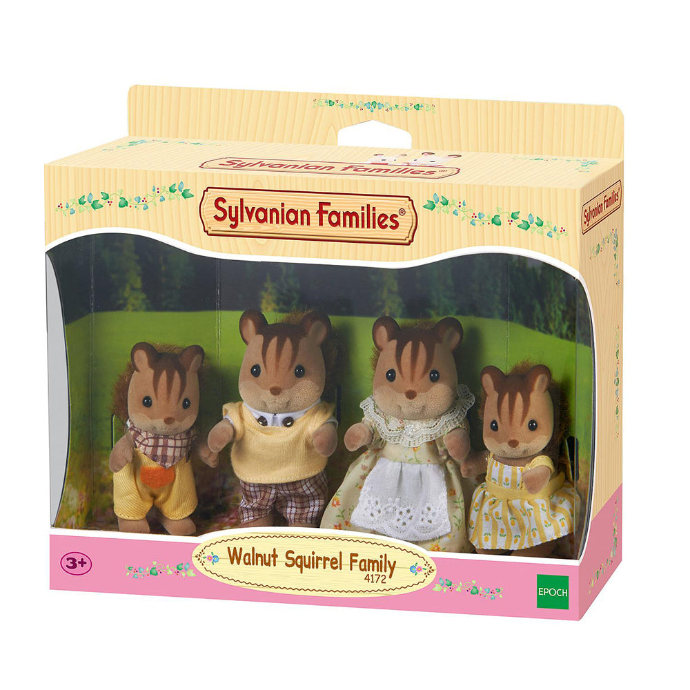 4pc Sylvanian Families Walnut Squirrel Family Kids Miniature Toy 3y+