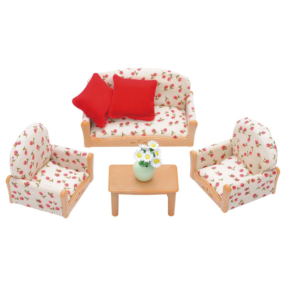 3pc Sylvanian Families Suite Couch/Table Kids Miniature Toy Play Set 3+