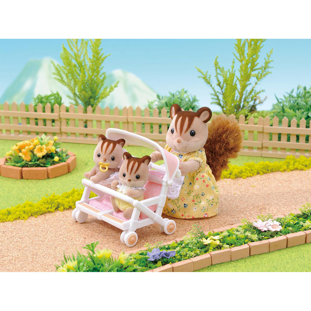Sylvanian Families Double Pushchair/Stroller Kids Toy 3+