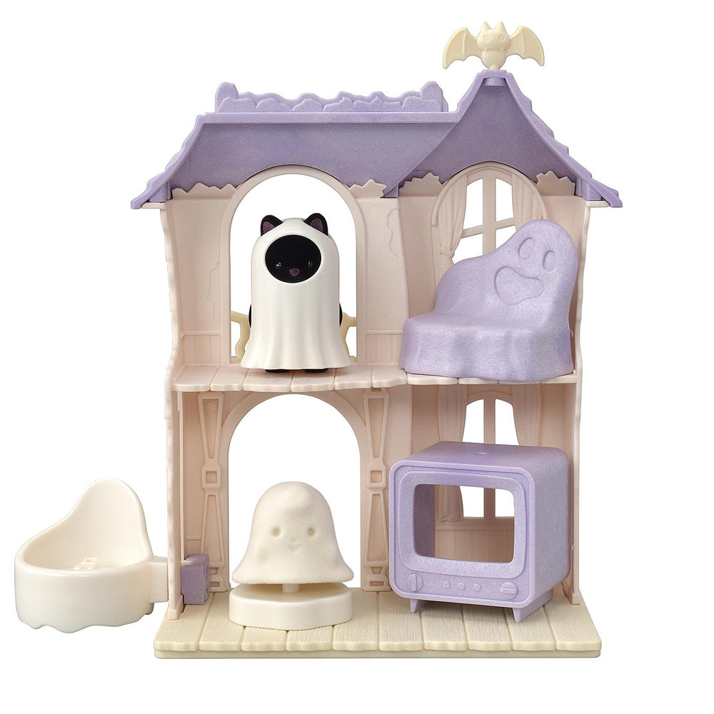 8pc Sylvanian Families Spooky Surprise House Kids Miniature Toy Set 3y+