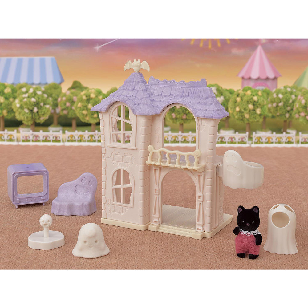 8pc Sylvanian Families Spooky Surprise House Kids Miniature Toy Set 3y+