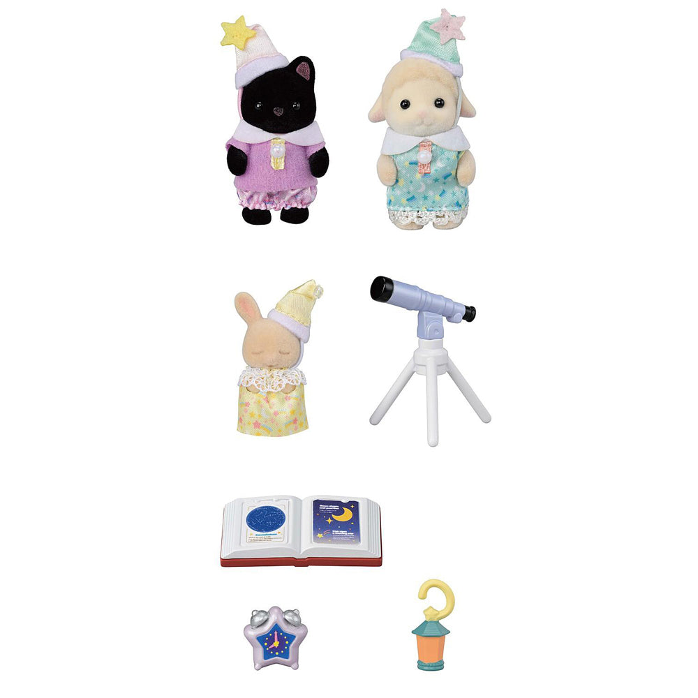 7pc Sylvanian Families Nursery Friends Sleepover Party Trio Kids Toy 3y+