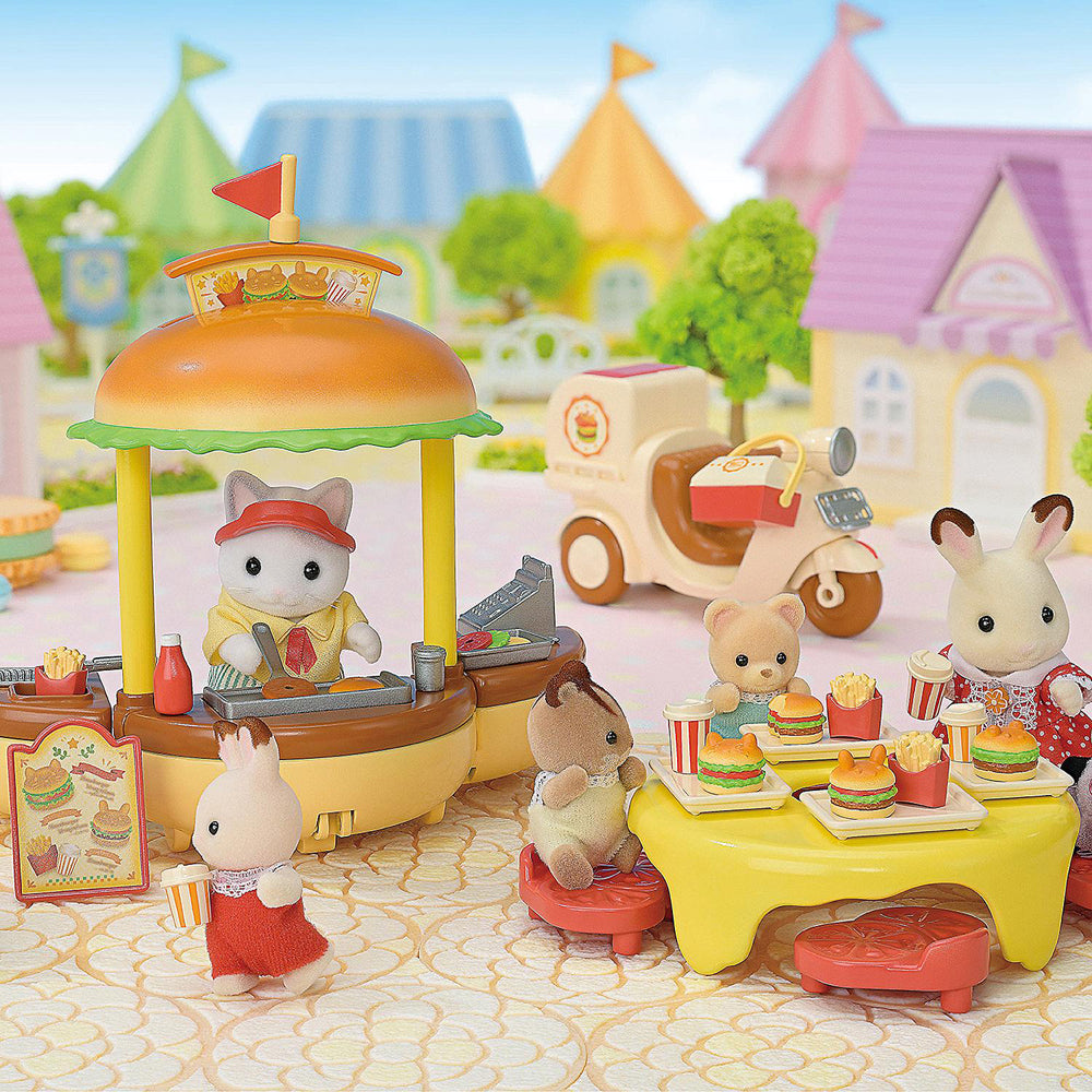 Sylvanian Families Hamburger Stand Pretend Shop Miniature Toy Set 3y+