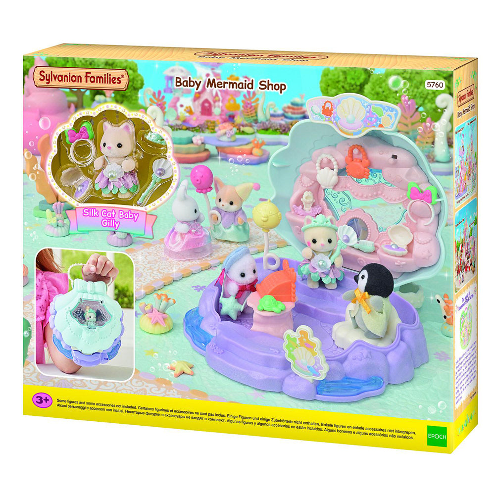 Sylvanian Families Baby Mermaid Shop Kids Miniature Toy Set 3y+