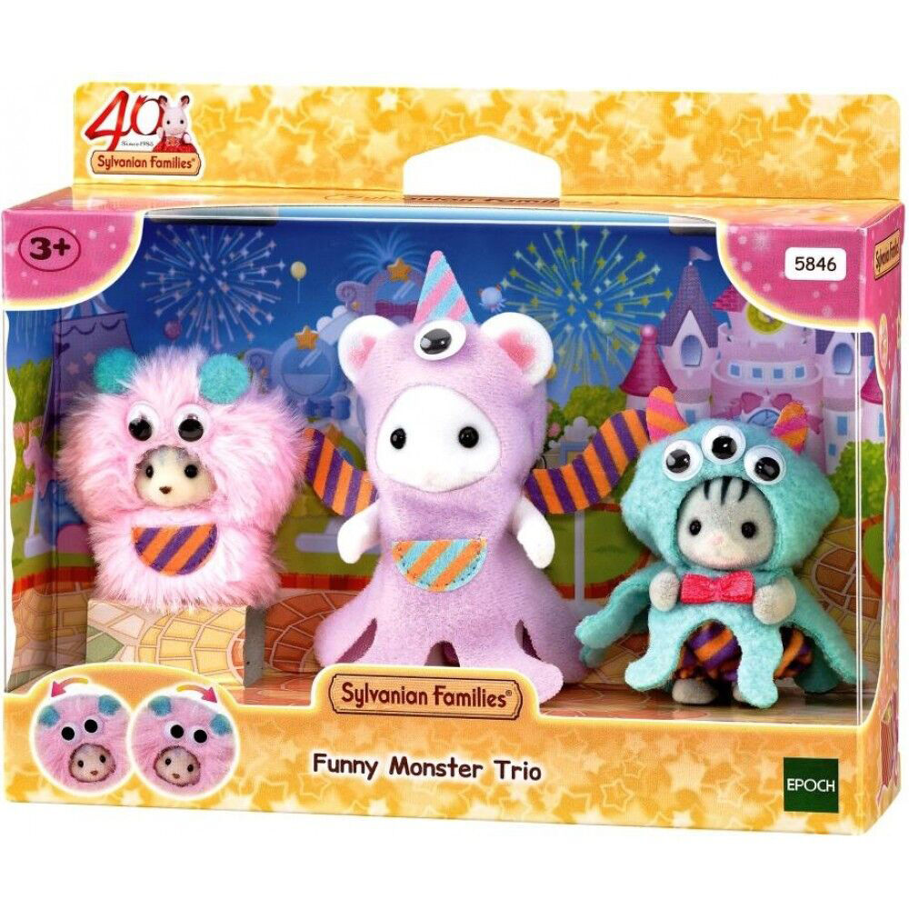 Sylvanian Families Funny Monster Trio Halloween Animal Figures Kids Toy 3y+
