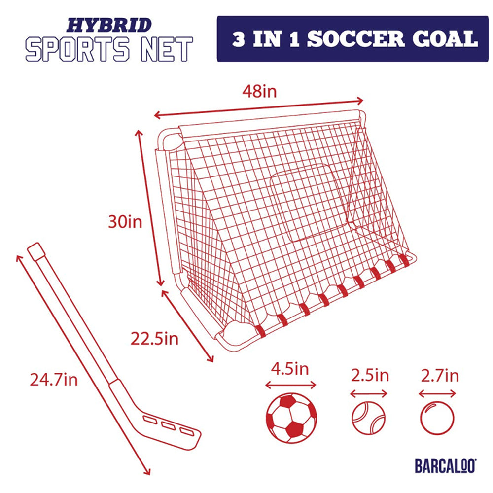 Barcaloo Hybrid 3 in 1 Soccer Goal Set