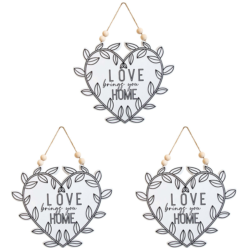 3PK LVD Sign Love Home Decorative Home/Lounge Decor Wall Art