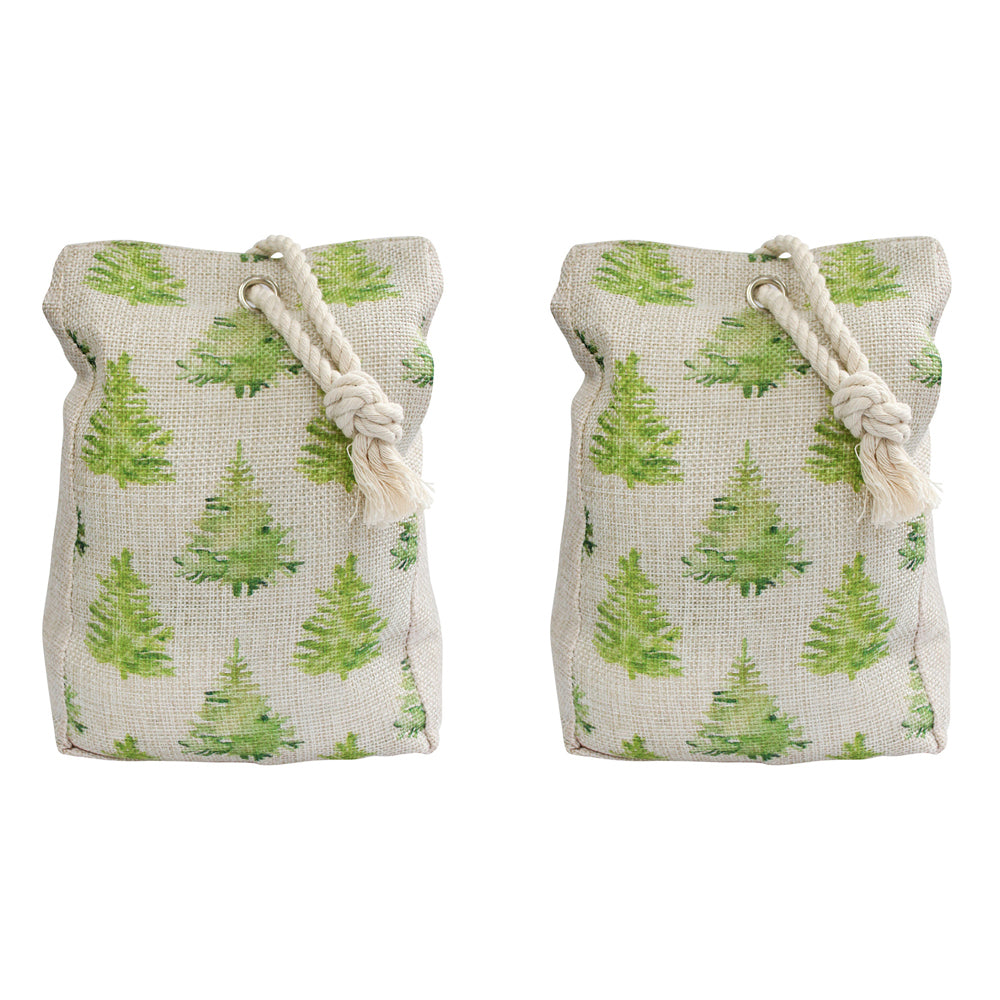 2PK LVD Pine Tree 19cm Rectangle Doorstop Weighted Stopper Home Decor