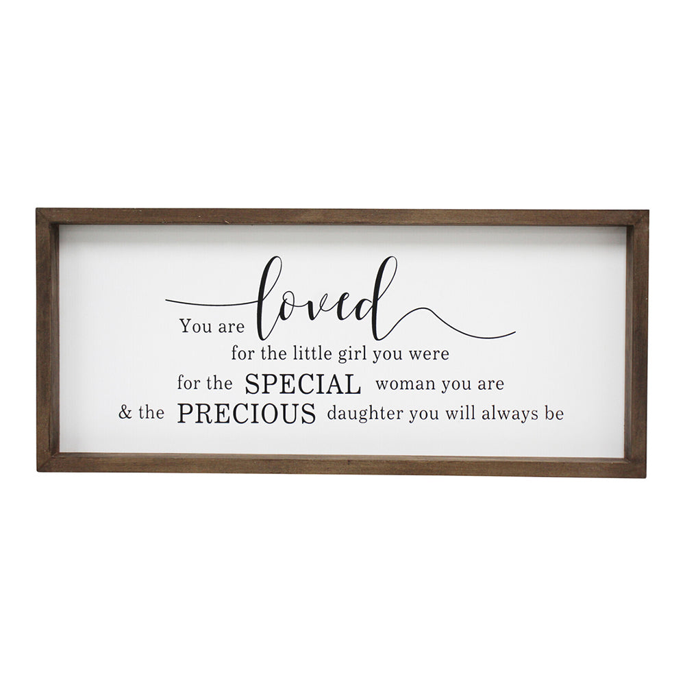 LVD MDF 48cm Daughter Sign Home Decorative Rectangular Plaque