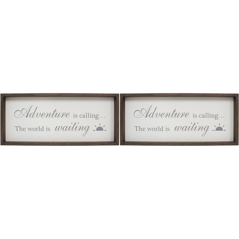 2PK LVD Sign Adventure Is Calling Decorative Home/Lounge Decor Ornament