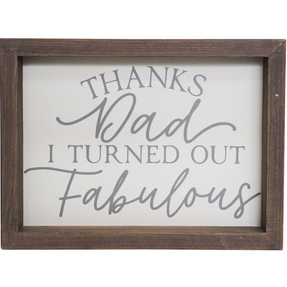 LVD MDF 20cm Dad Thanks Sign Father's Day Hanging/Desk Plaque