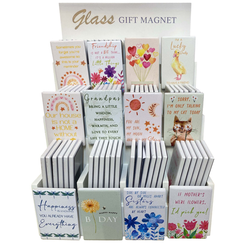 LVD 12-Compartment MDF Individual Display Box Magnet - White